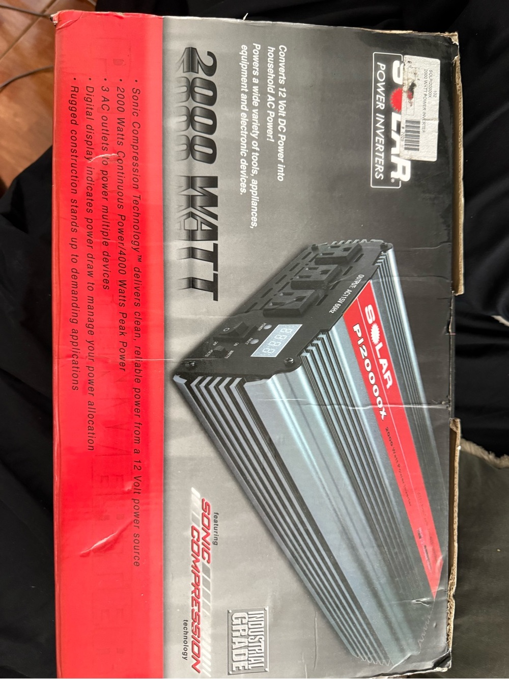 Car Power Inverter 2000W - Red/Silver - Picture 3 of 10